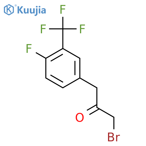 1-Bromo-3-(4-fluoro-3-(trifluoromethyl)phenyl)propan-2-one structure