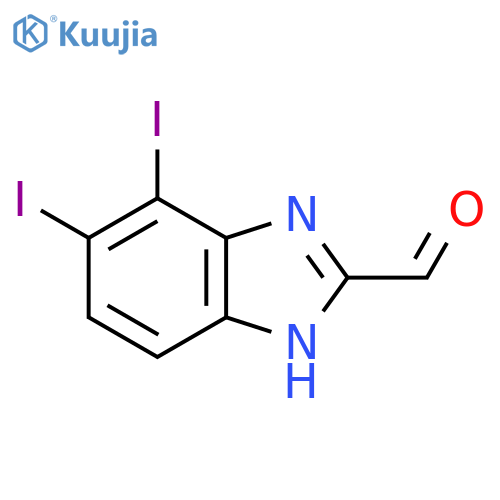 4,5-Diiodo-2-formyl-1H-benzimidazole structure