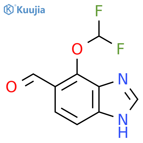 4-Difluoromethoxy-5-formyl-1H-benzimidazole structure