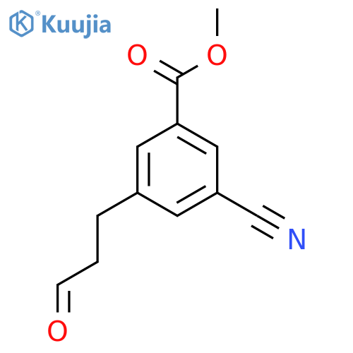 Methyl 3-cyano-5-(3-oxopropyl)benzoate structure