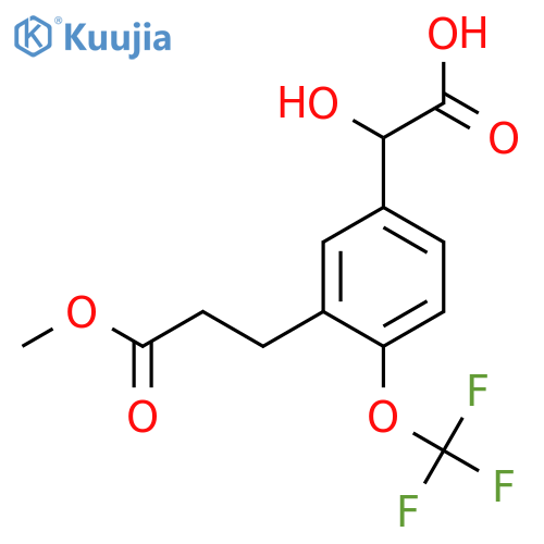 3-(3-Methoxy-3-oxopropyl)-4-(trifluoromethoxy)mandelic acid structure
