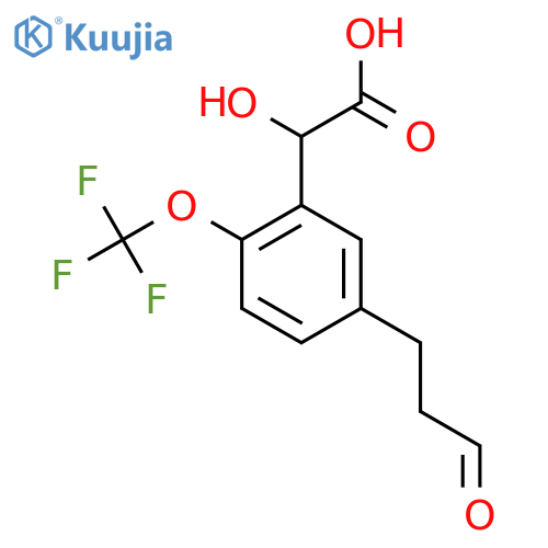 5-(3-Oxopropyl)-2-(trifluoromethoxy)mandelic acid structure