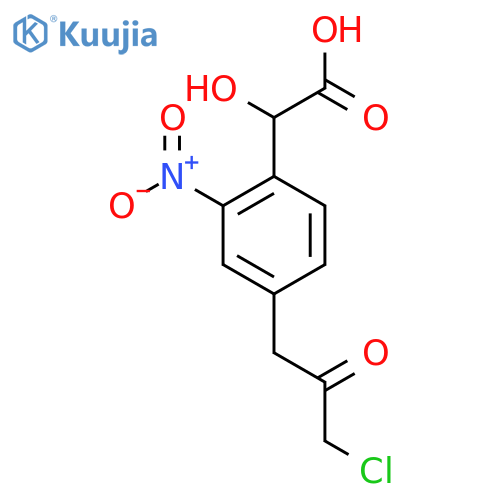 4-(3-Chloro-2-oxopropyl)-2-nitromandelic acid structure