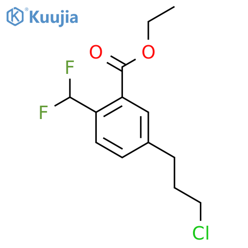 Ethyl 5-(3-chloropropyl)-2-(difluoromethyl)benzoate structure