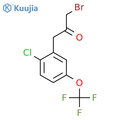 1-Bromo-3-(2-chloro-5-(trifluoromethoxy)phenyl)propan-2-one structure