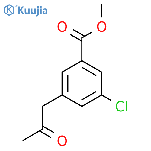 Methyl 3-chloro-5-(2-oxopropyl)benzoate structure