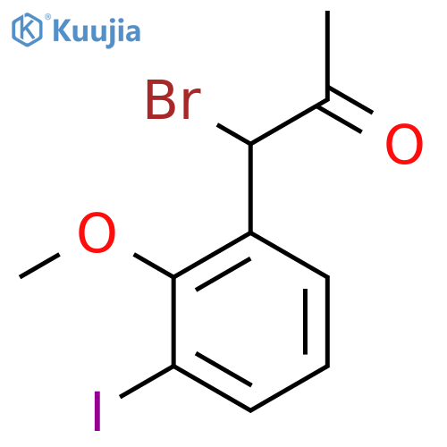 1-Bromo-1-(3-iodo-2-methoxyphenyl)propan-2-one structure