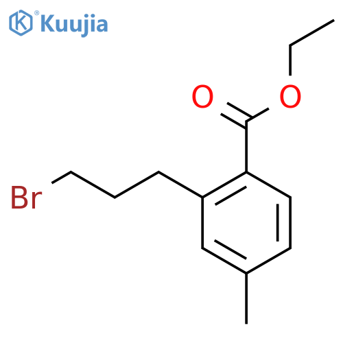 Ethyl 2-(3-bromopropyl)-4-methylbenzoate structure