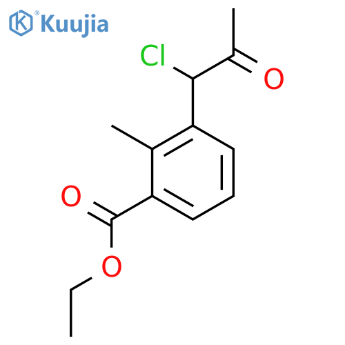 Ethyl 3-(1-chloro-2-oxopropyl)-2-methylbenzoate structure