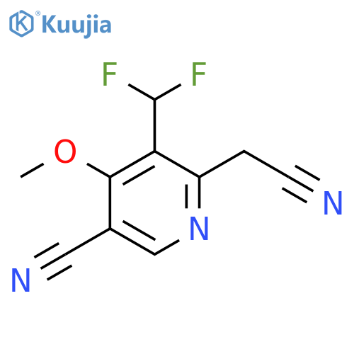 5-Cyano-3-(difluoromethyl)-4-methoxypyridine-2-acetonitrile structure