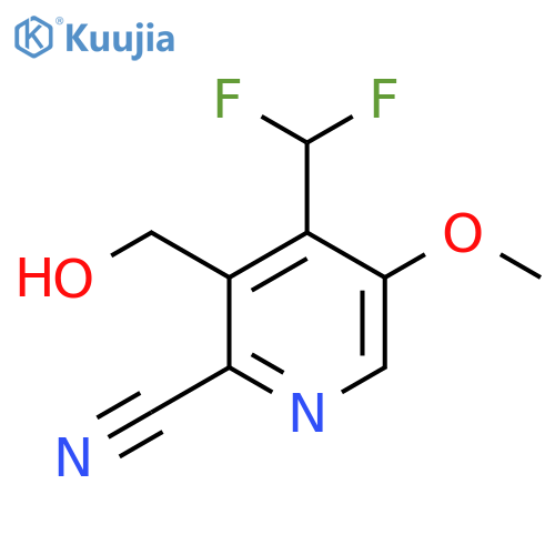2-Cyano-4-(difluoromethyl)-5-methoxypyridine-3-methanol structure