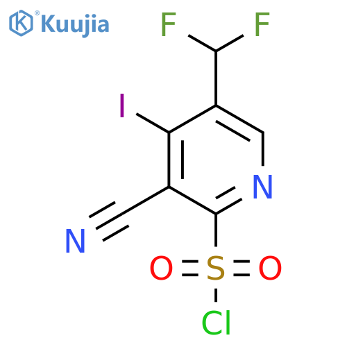 3-Cyano-5-(difluoromethyl)-4-iodopyridine-2-sulfonyl chloride structure