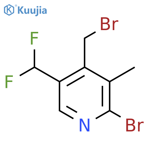 2-Bromo-4-(bromomethyl)-5-(difluoromethyl)-3-methylpyridine structure