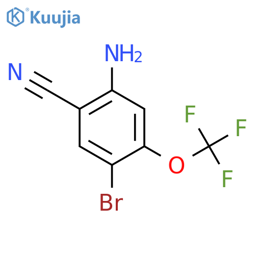 4-Bromo-2-cyano-5-(trifluoromethoxy)aniline structure