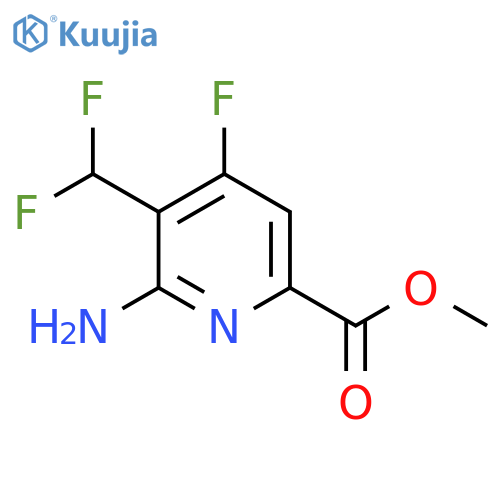 Methyl 2-amino-3-(difluoromethyl)-4-fluoropyridine-6-carboxylate structure