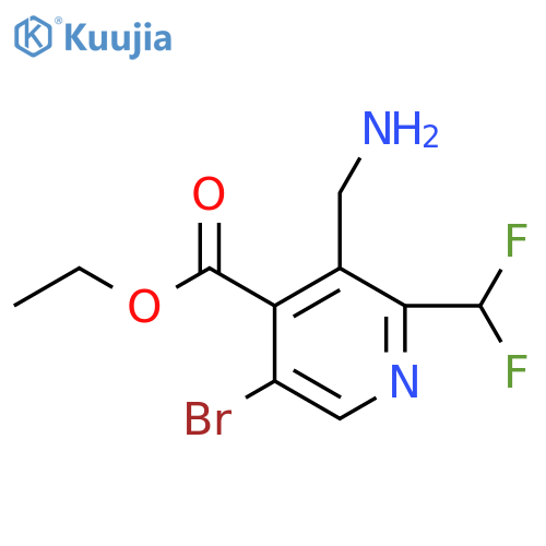 Ethyl 3-(aminomethyl)-5-bromo-2-(difluoromethyl)pyridine-4-carboxylate structure