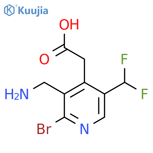 3-(Aminomethyl)-2-bromo-5-(difluoromethyl)pyridine-4-acetic acid structure