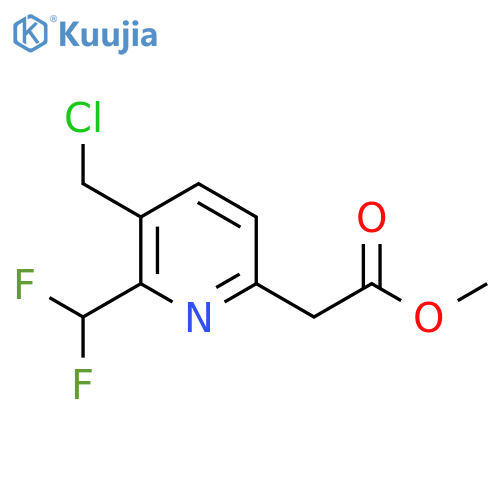 Methyl 3-(chloromethyl)-2-(difluoromethyl)pyridine-6-acetate structure