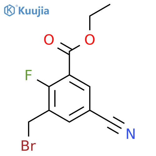 Ethyl 3-bromomethyl-5-cyano-2-fluorobenzoate structure