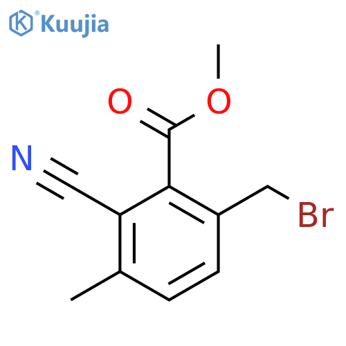 Methyl 6-bromomethyl-2-cyano-3-methylbenzoate structure