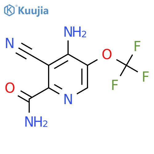 4-Amino-3-cyano-5-(trifluoromethoxy)pyridine-2-carboxamide structure