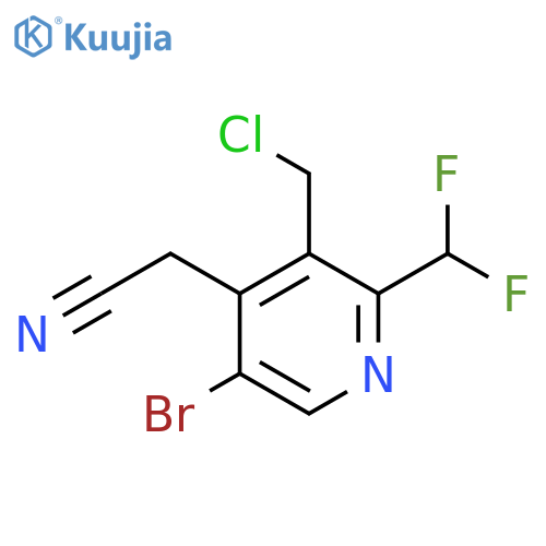 5-Bromo-3-(chloromethyl)-2-(difluoromethyl)pyridine-4-acetonitrile structure