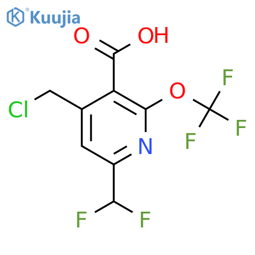 4-(Chloromethyl)-6-(difluoromethyl)-2-(trifluoromethoxy)pyridine-3-carboxylic acid structure
