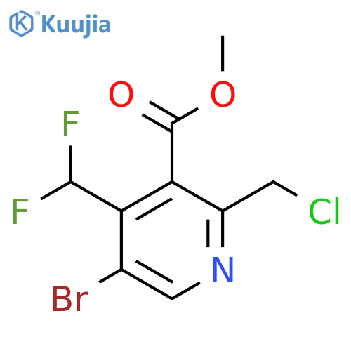 Methyl 5-bromo-2-(chloromethyl)-4-(difluoromethyl)pyridine-3-carboxylate structure