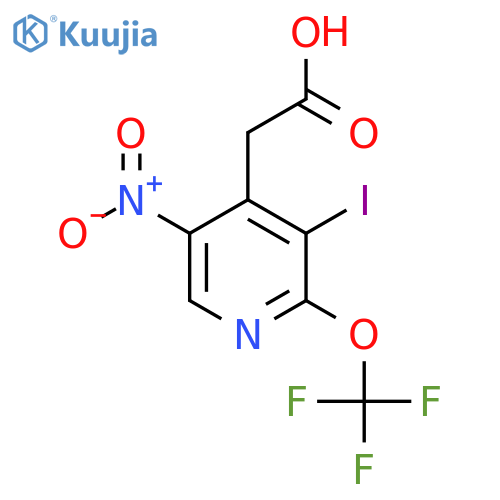 3-Iodo-5-nitro-2-(trifluoromethoxy)pyridine-4-acetic acid structure