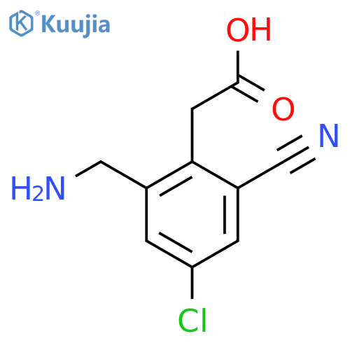 2-Aminomethyl-4-chloro-6-cyanophenylacetic acid structure