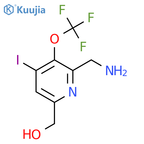 2-(Aminomethyl)-4-iodo-3-(trifluoromethoxy)pyridine-6-methanol structure