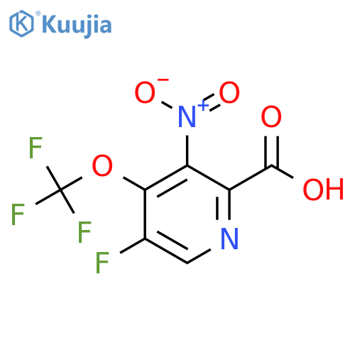 5-Fluoro-3-nitro-4-(trifluoromethoxy)pyridine-2-carboxylic acid structure