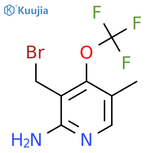 2-Amino-3-(bromomethyl)-5-methyl-4-(trifluoromethoxy)pyridine structure