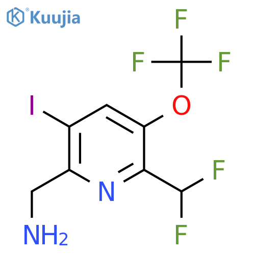 2-(Aminomethyl)-6-(difluoromethyl)-3-iodo-5-(trifluoromethoxy)pyridine structure