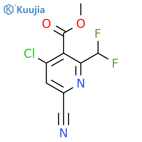Methyl 4-chloro-6-cyano-2-(difluoromethyl)pyridine-3-carboxylate structure