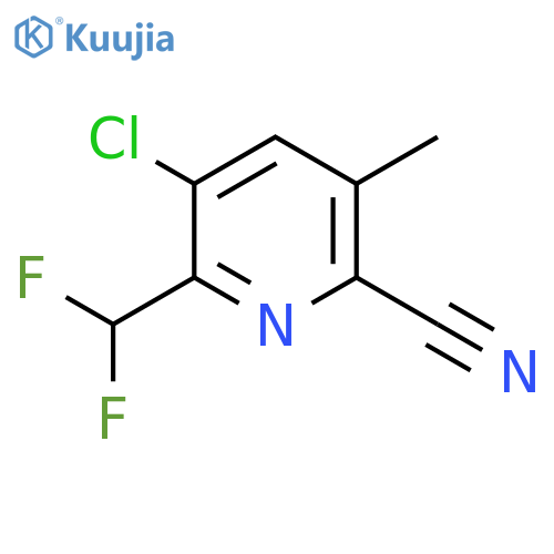 3-Chloro-6-cyano-2-(difluoromethyl)-5-methylpyridine structure