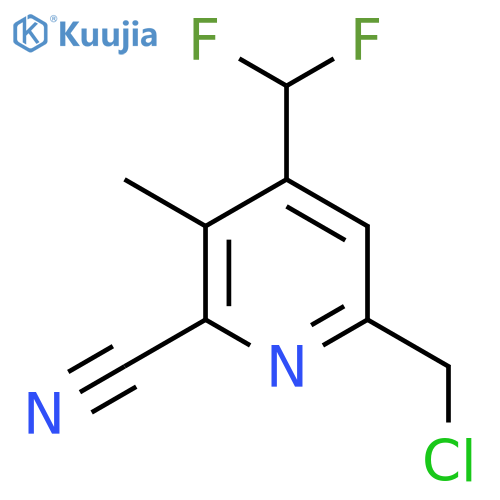 6-(Chloromethyl)-2-cyano-4-(difluoromethyl)-3-methylpyridine structure