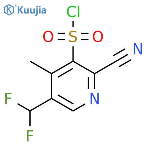 2-Cyano-5-(difluoromethyl)-4-methylpyridine-3-sulfonyl chloride structure