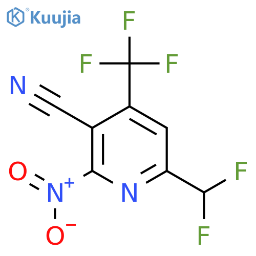 3-Cyano-6-(difluoromethyl)-2-nitro-4-(trifluoromethyl)pyridine structure