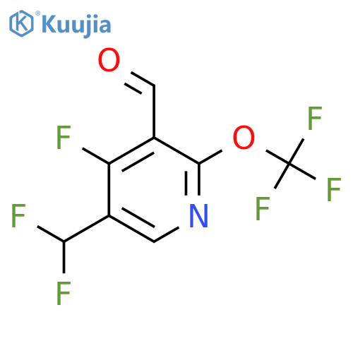 5-(Difluoromethyl)-4-fluoro-2-(trifluoromethoxy)pyridine-3-carboxaldehyde structure