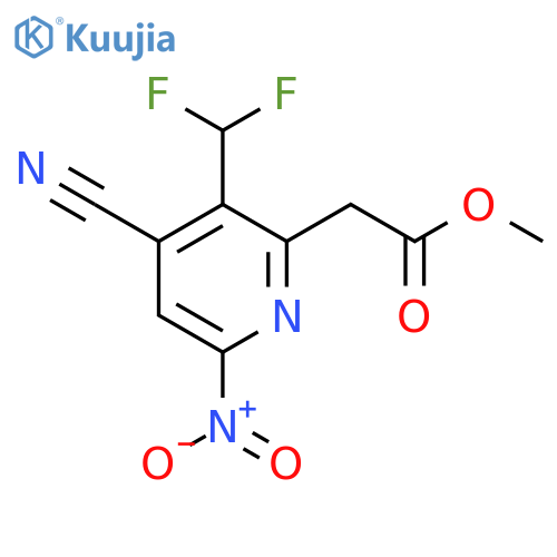 Methyl 4-cyano-3-(difluoromethyl)-6-nitropyridine-2-acetate structure