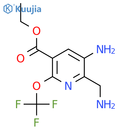 Ethyl 3-amino-2-(aminomethyl)-6-(trifluoromethoxy)pyridine-5-carboxylate structure