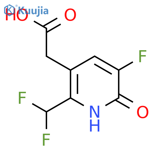2-(Difluoromethyl)-5-fluoro-6-hydroxypyridine-3-acetic acid structure
