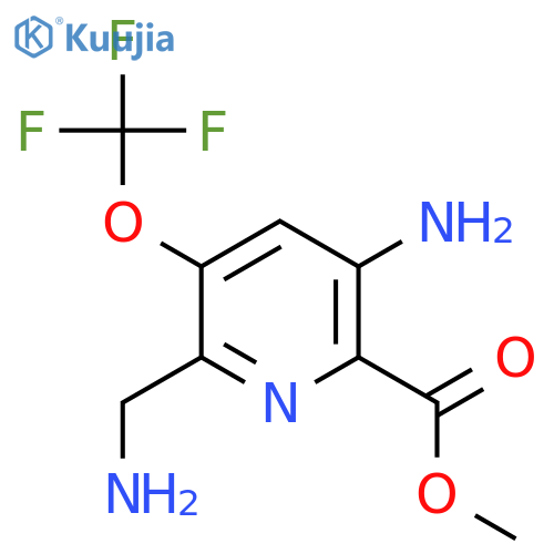 Methyl 5-amino-2-(aminomethyl)-3-(trifluoromethoxy)pyridine-6-carboxylate structure