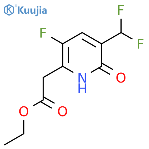 Ethyl 3-(difluoromethyl)-5-fluoro-2-hydroxypyridine-6-acetate structure