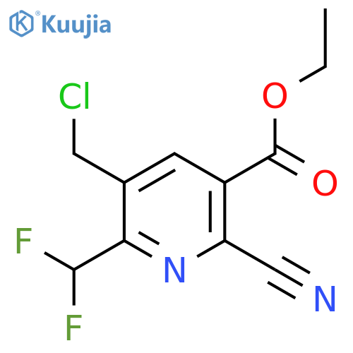 Ethyl 3-(chloromethyl)-6-cyano-2-(difluoromethyl)pyridine-5-carboxylate structure