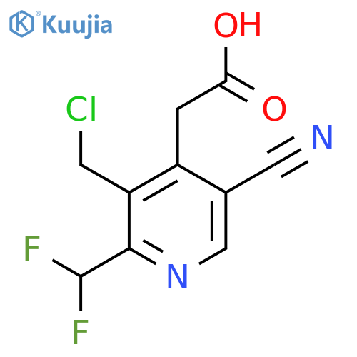 3-(Chloromethyl)-5-cyano-2-(difluoromethyl)pyridine-4-acetic acid structure