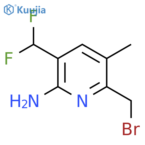 2-Amino-6-(bromomethyl)-3-(difluoromethyl)-5-methylpyridine structure