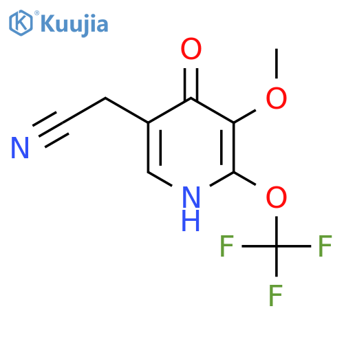 4-Hydroxy-3-methoxy-2-(trifluoromethoxy)pyridine-5-acetonitrile structure