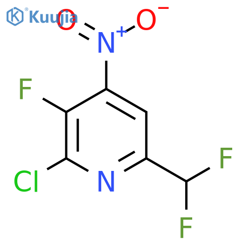 2-Chloro-6-(difluoromethyl)-3-fluoro-4-nitropyridine structure